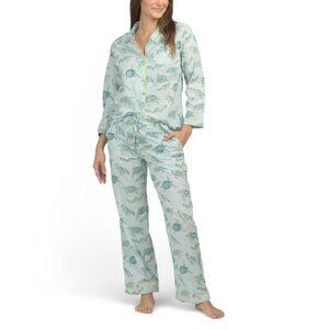 MAHOGANY Blue 2pc Cotton Turtle Print Pajamas Set